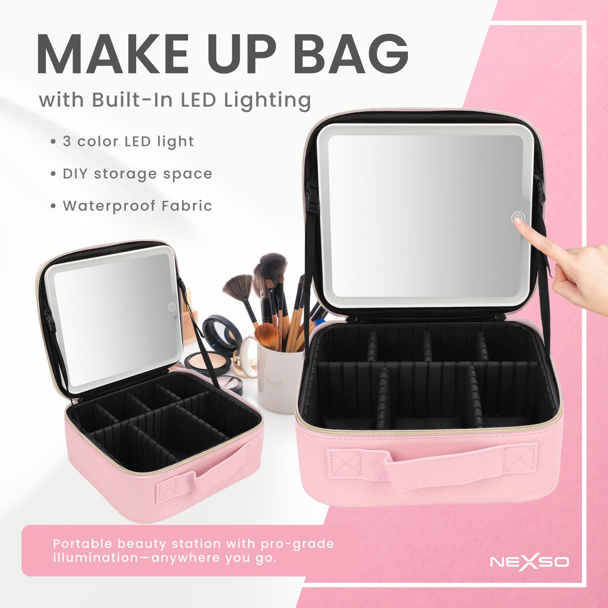 Rechargeable LED Lighted Makeup Case 7