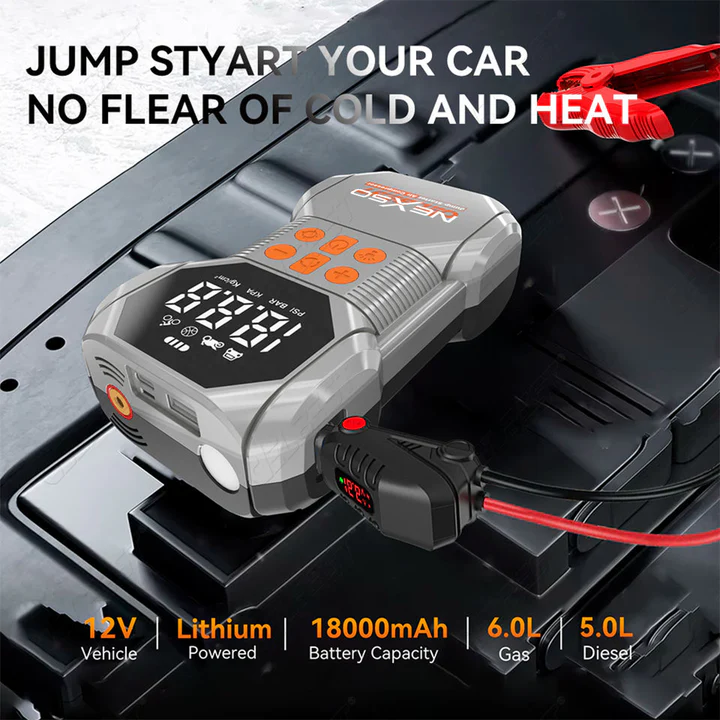 NEXSO Portable Jump Starter & Air Compressor 3