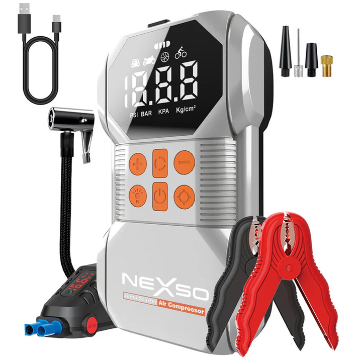 NEXSO Portable Jump Starter & Air Compressor 4
