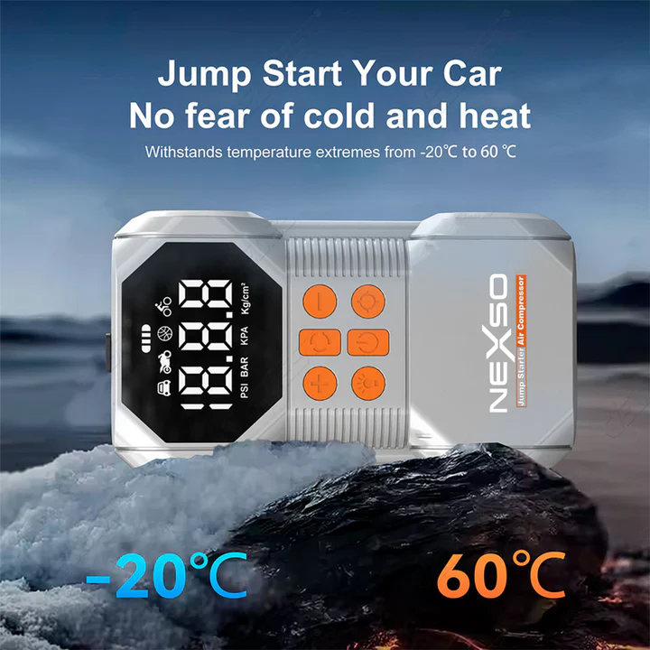 NEXSO Portable Jump Starter & Air Compressor 7