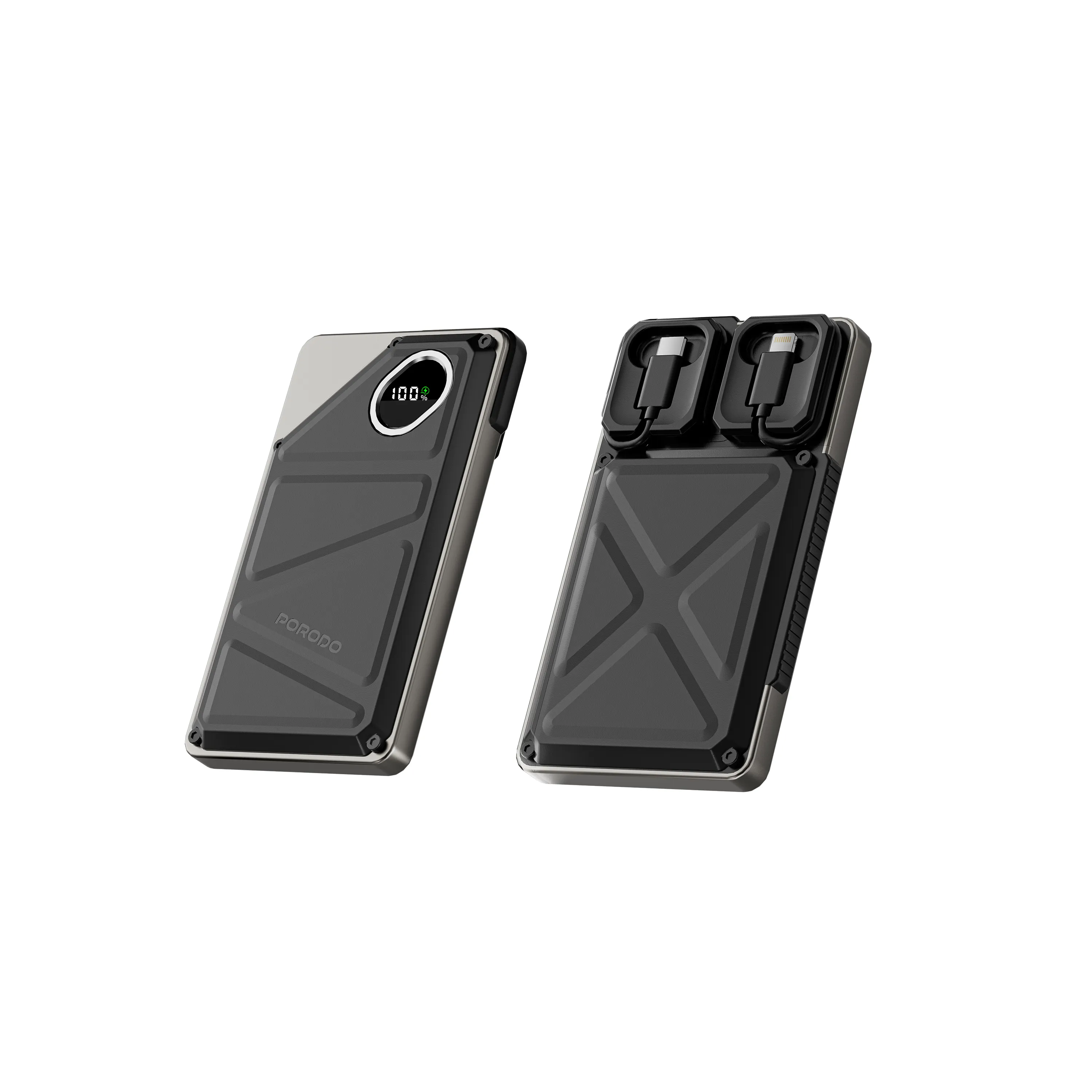 Porodo 10000mAh Power Bank Built-In Type-C &amp; Lightning 2