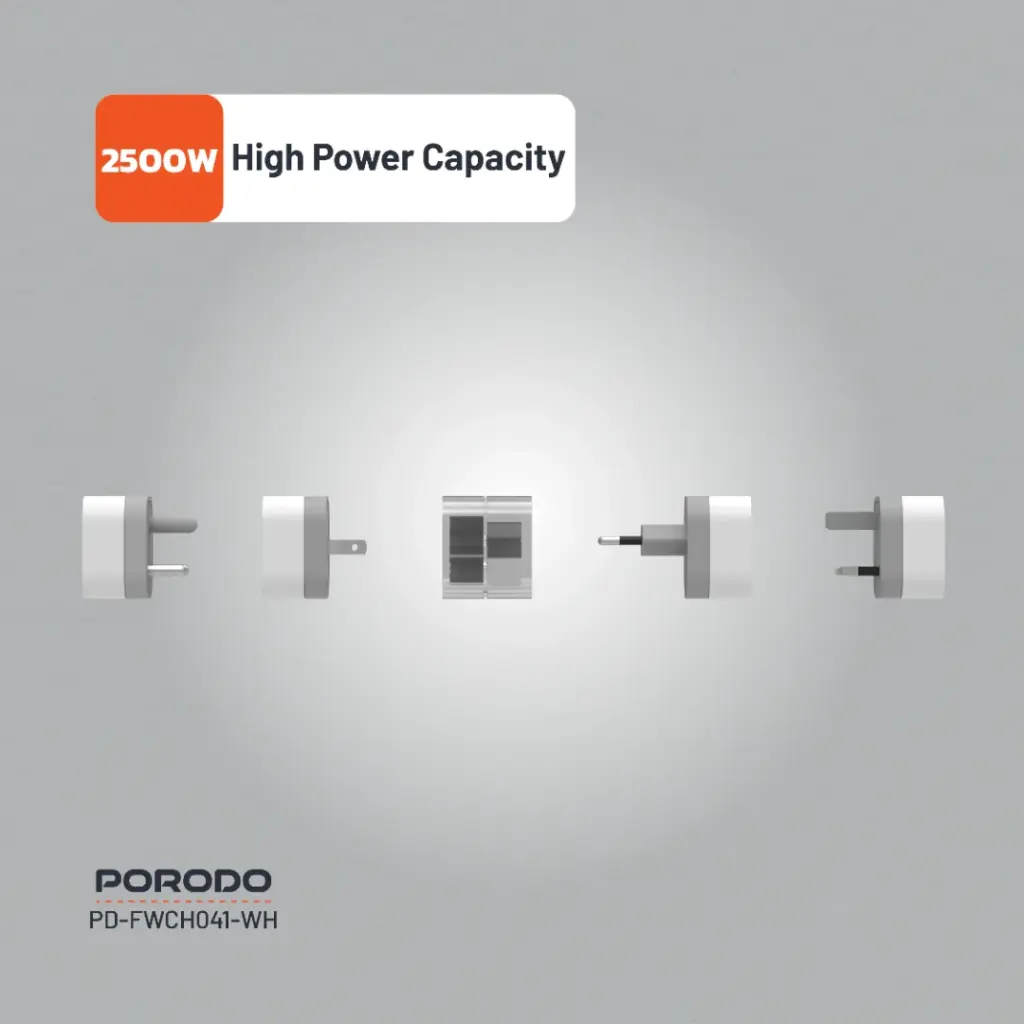 Porodo 150+ Countries Universal AC Adapters 2