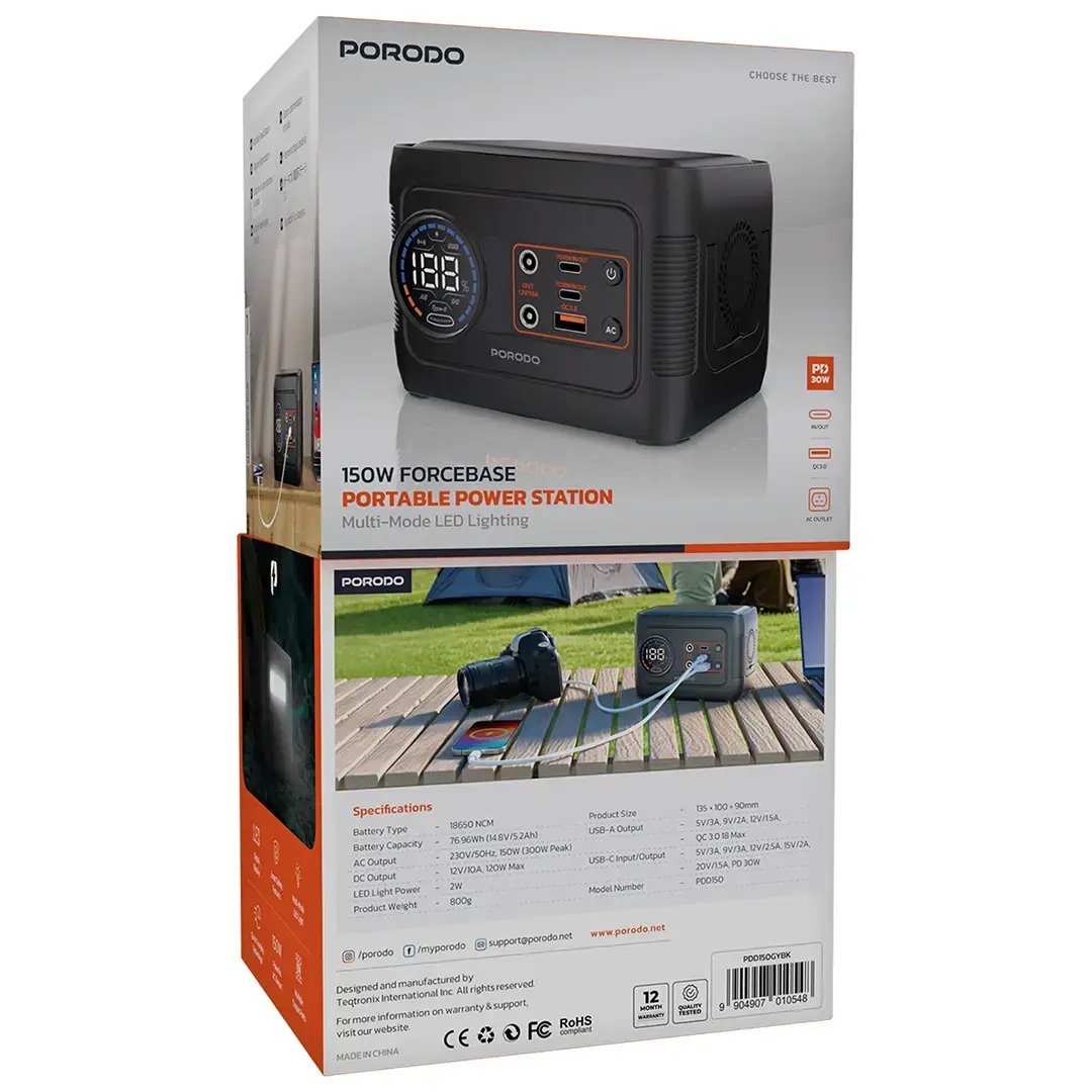 Porodo 150W Forcebase Portable Power Station 4