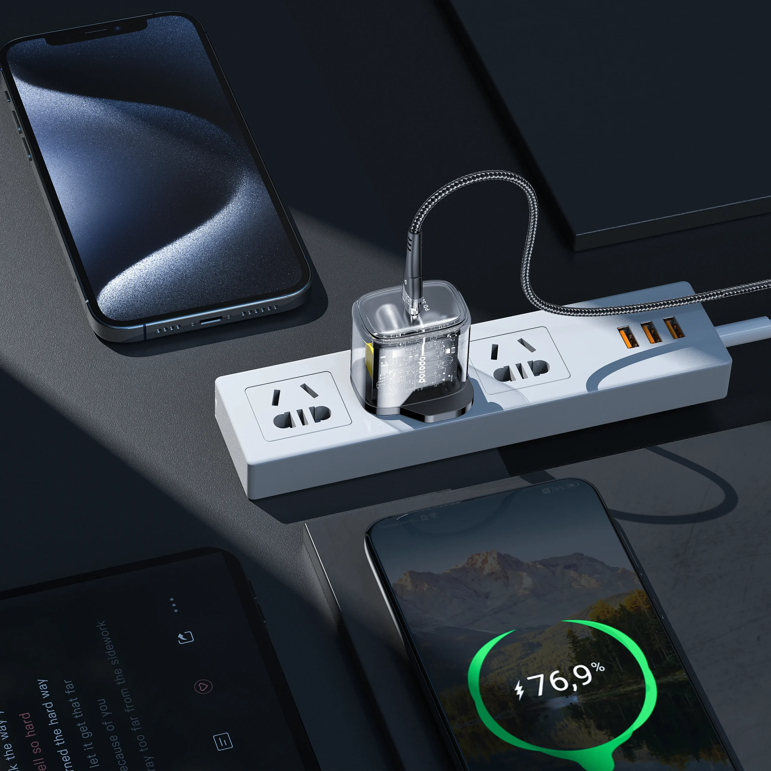 Porodo 30W Transparent Quick Charger USB-C Power Delivery UK 4