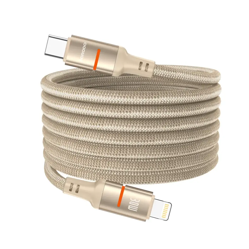 Porodo 30W Type-C to Lightning Magnetic Braided Cable 4