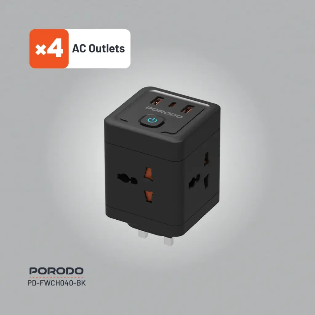 Porodo 4 AC Universal Power Block 4