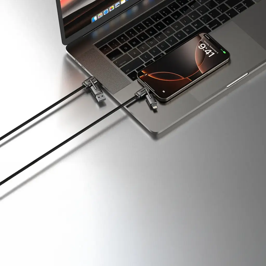 Porodo 4-IN-1 Charging And Data Transfer Cable 2
