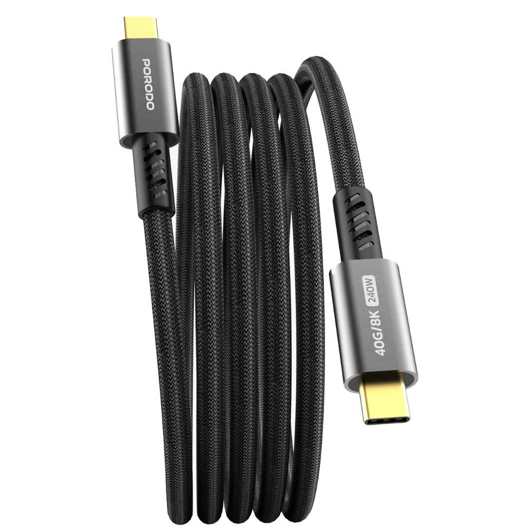Porodo 40Gbps USB4 Thunderbolt Cable 6Ft/1.8m 3