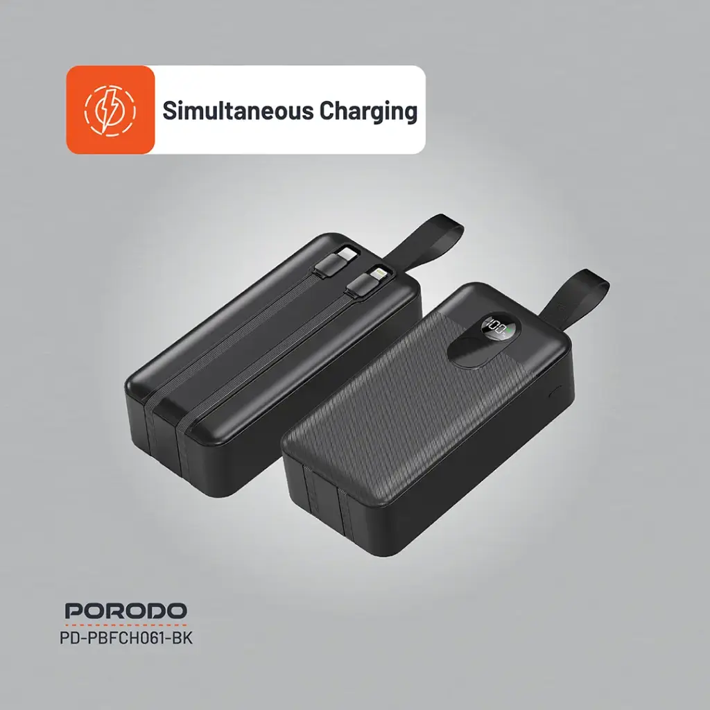 Porodo 50000mAh Power Bank Integrated Cables 2