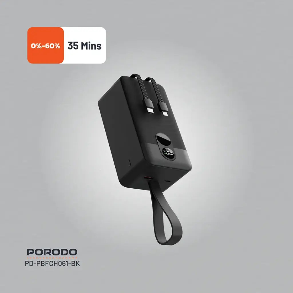 Porodo 50000mAh Power Bank Integrated Cables 3