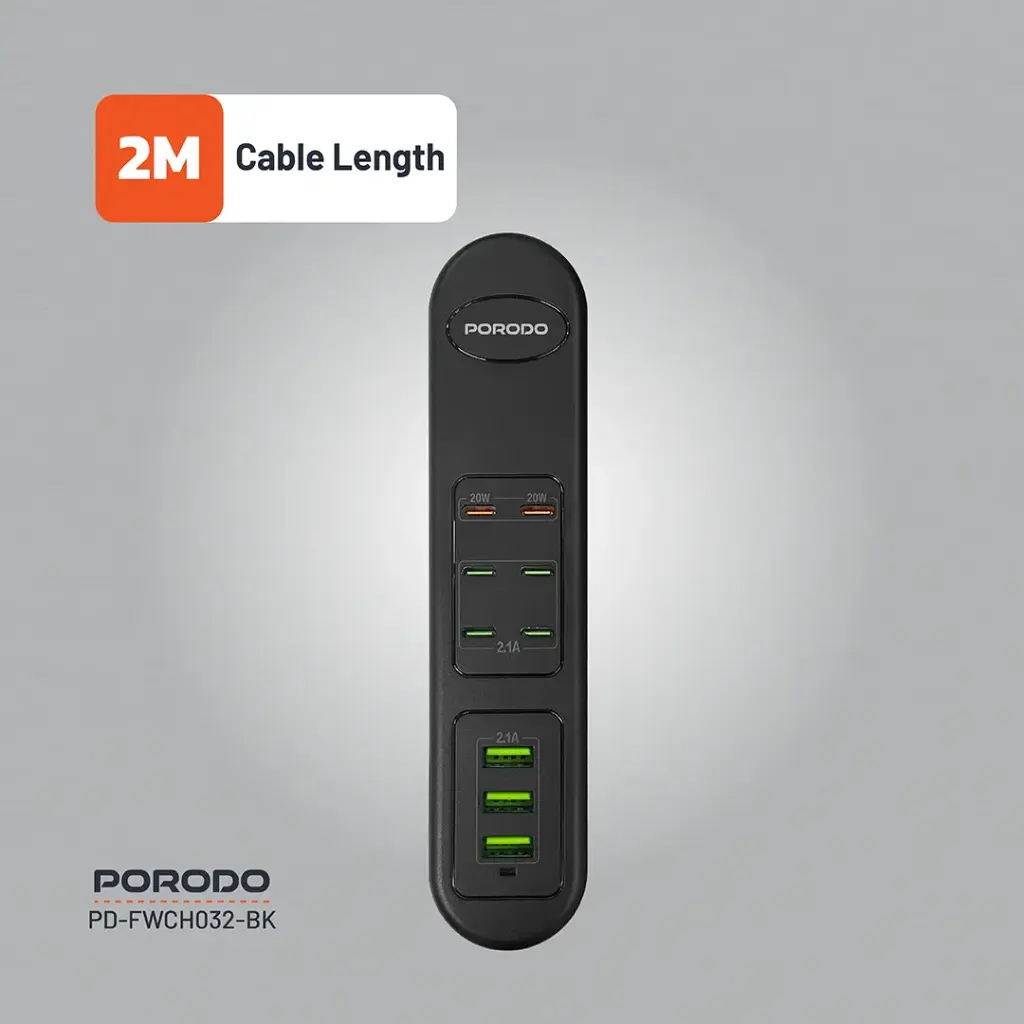 Porodo 50W Multi-Port USB Charging HUB 4