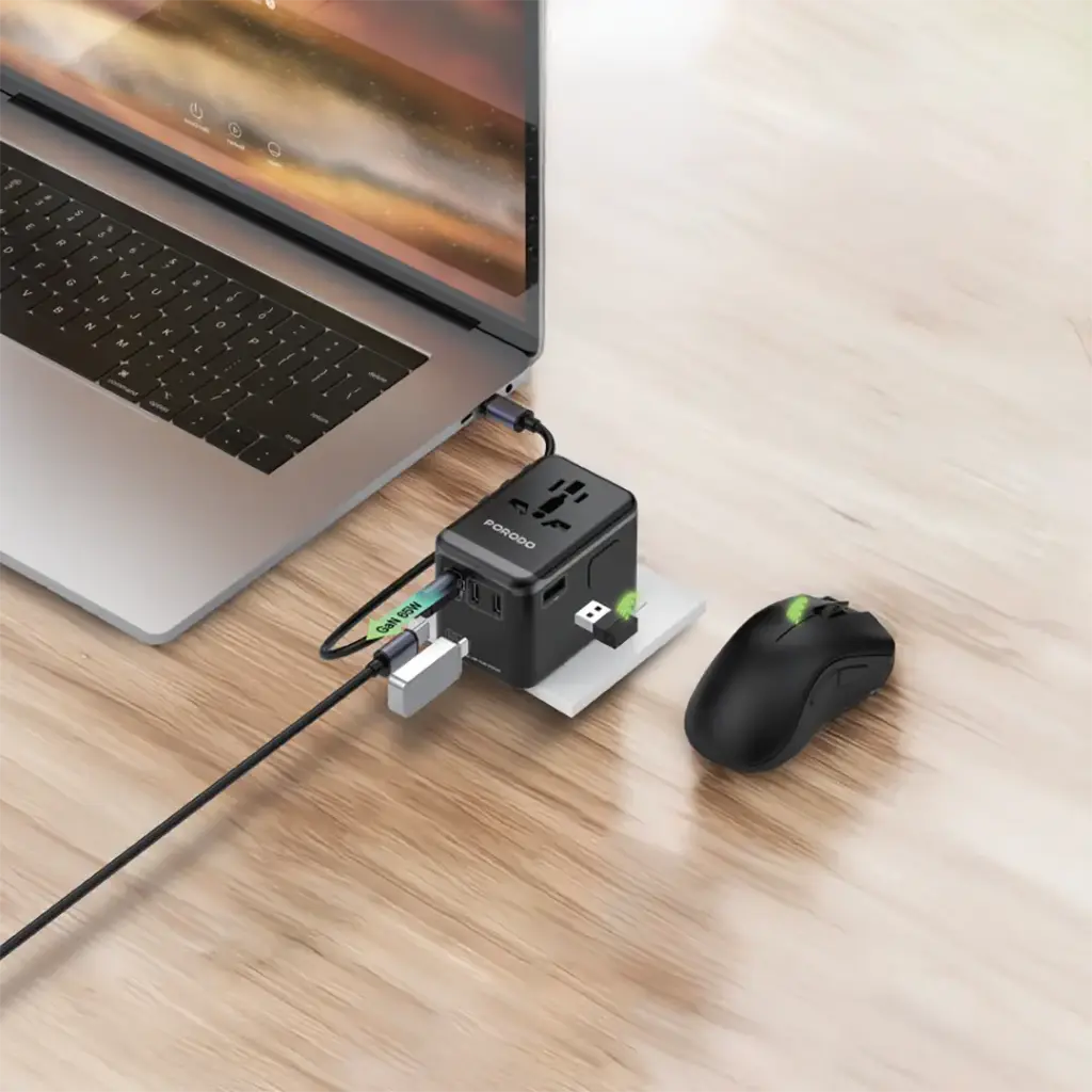 Porodo 5Gbps USB HUB Universal Travel Adapter 3