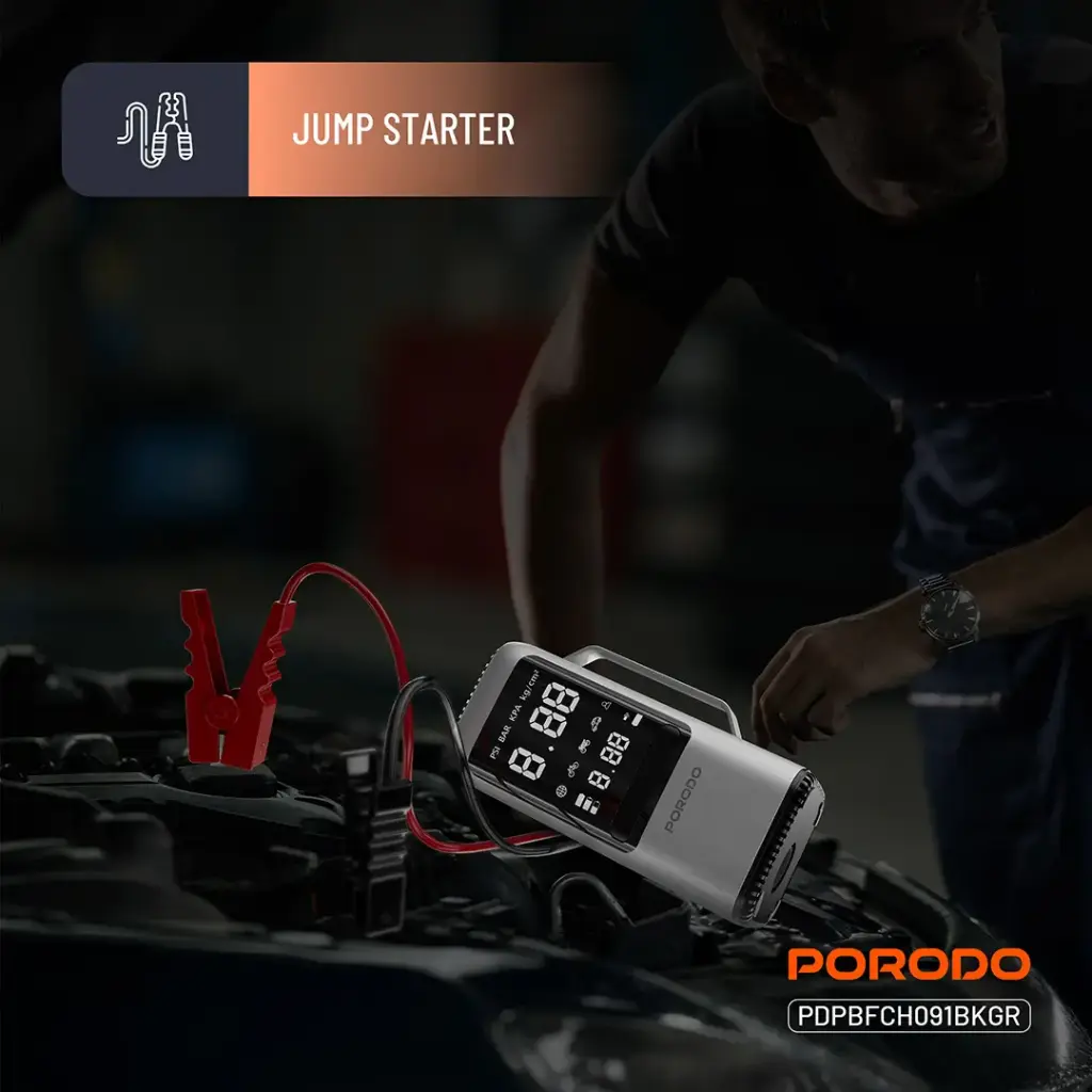 Porodo 6-IN-1 Multi Function Power Tool, Jump Starter | Air Compressor | Power Bank 2