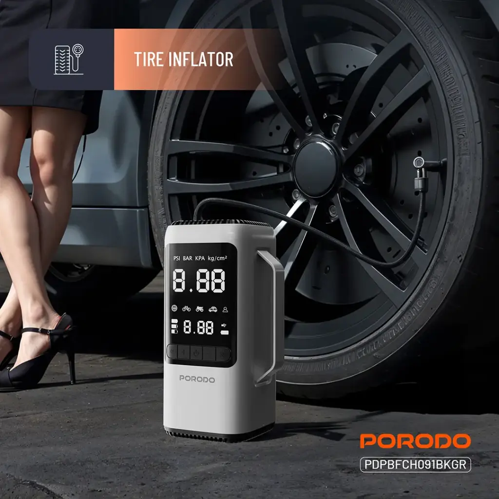 Porodo 6-IN-1 Multi Function Power Tool, Jump Starter | Air Compressor | Power Bank 4