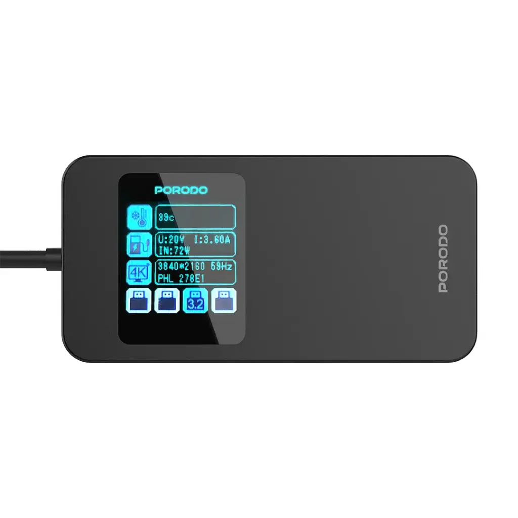Porodo 6 IN 1 Multi-Port USB-C Hub 6