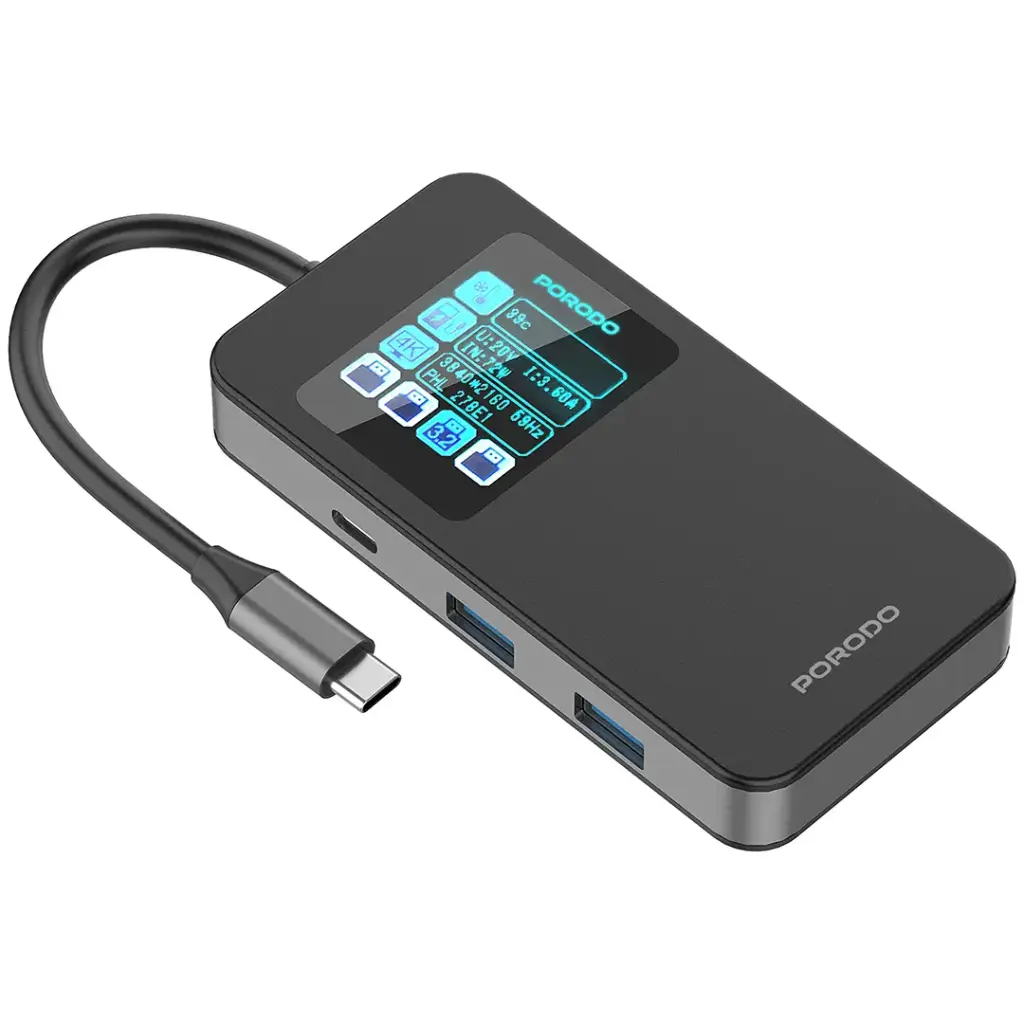 Porodo 6 IN 1 Multi-Port USB-C Hub 7