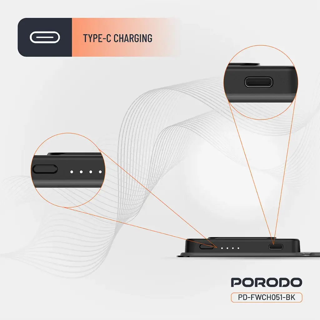 Porodo 8000mAh Folding 4-Device Charger 4