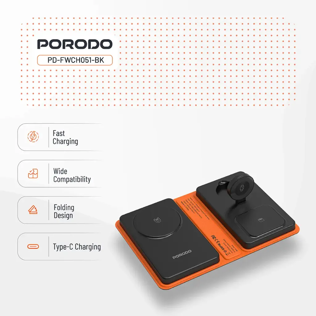 Porodo 8000mAh Folding 4-Device Charger 6