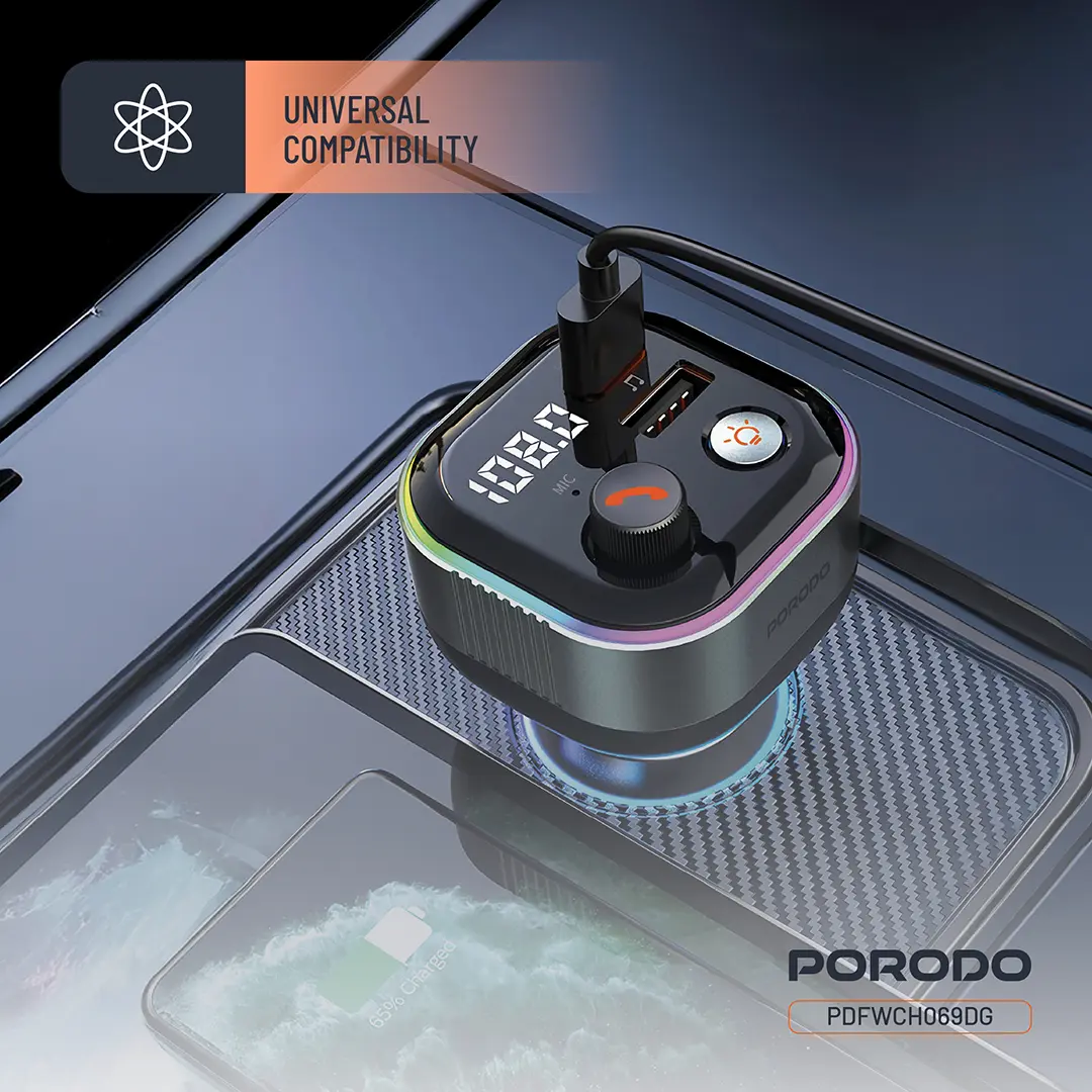 Porodo Audio Boost Bluetooth FM Transmitter 2