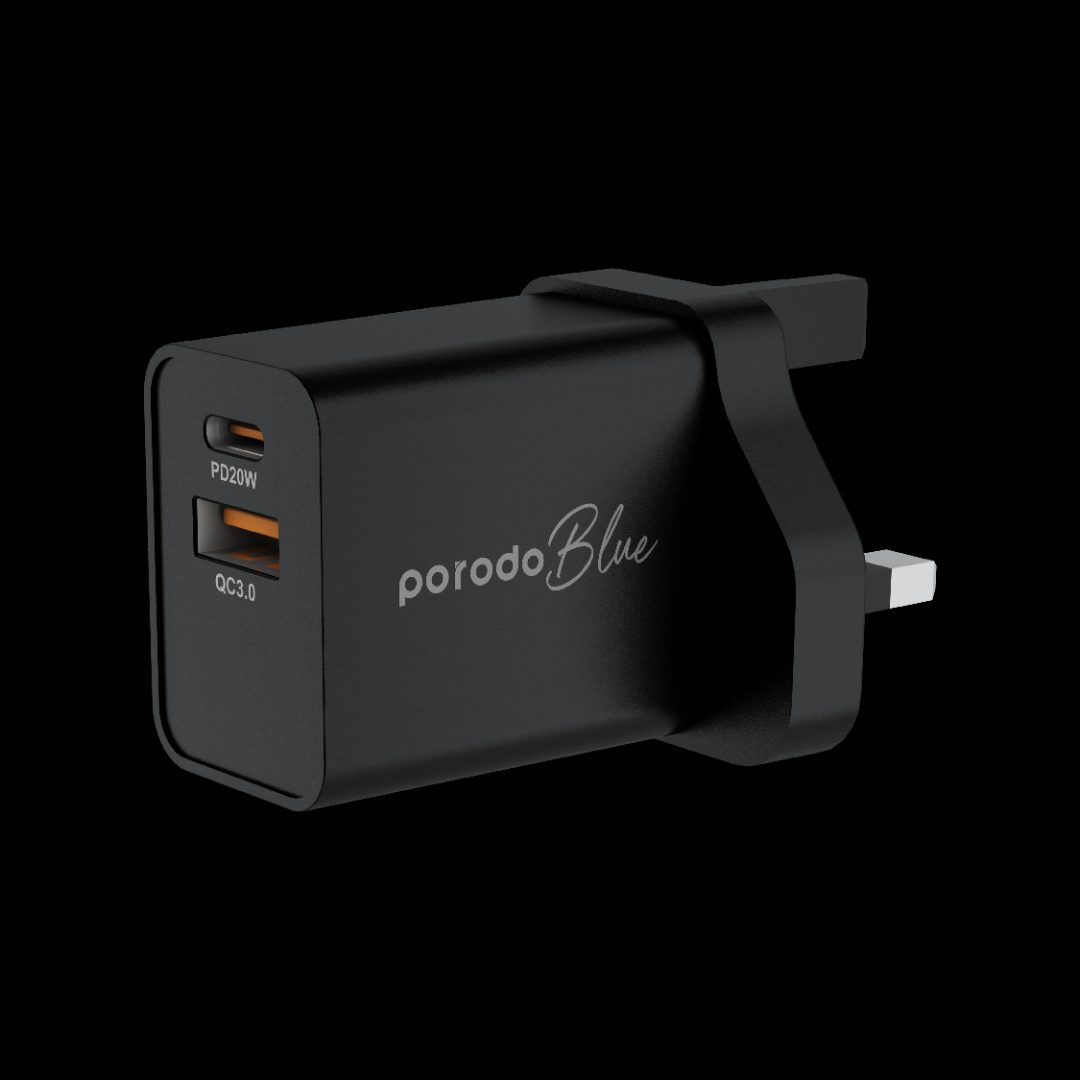 Porodo Blue Dual USB Wall Charger 5