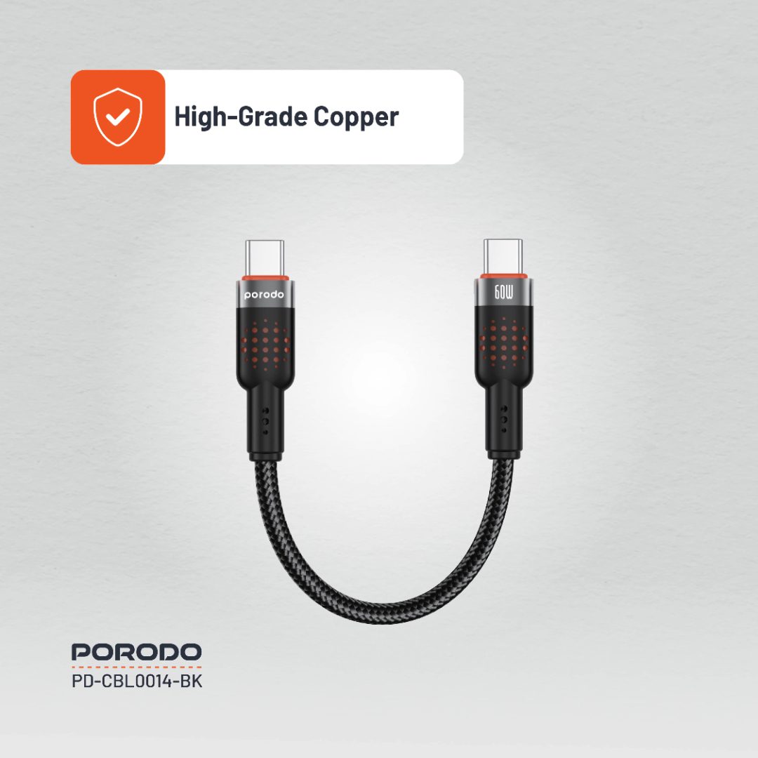 Porodo Braided Type-C to Type-C Cable 3