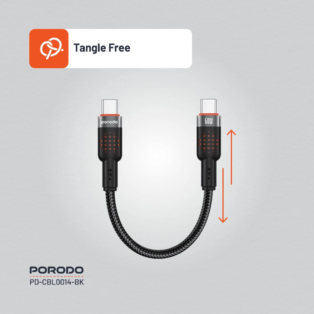 Porodo Braided Type-C to Type-C Cable 8