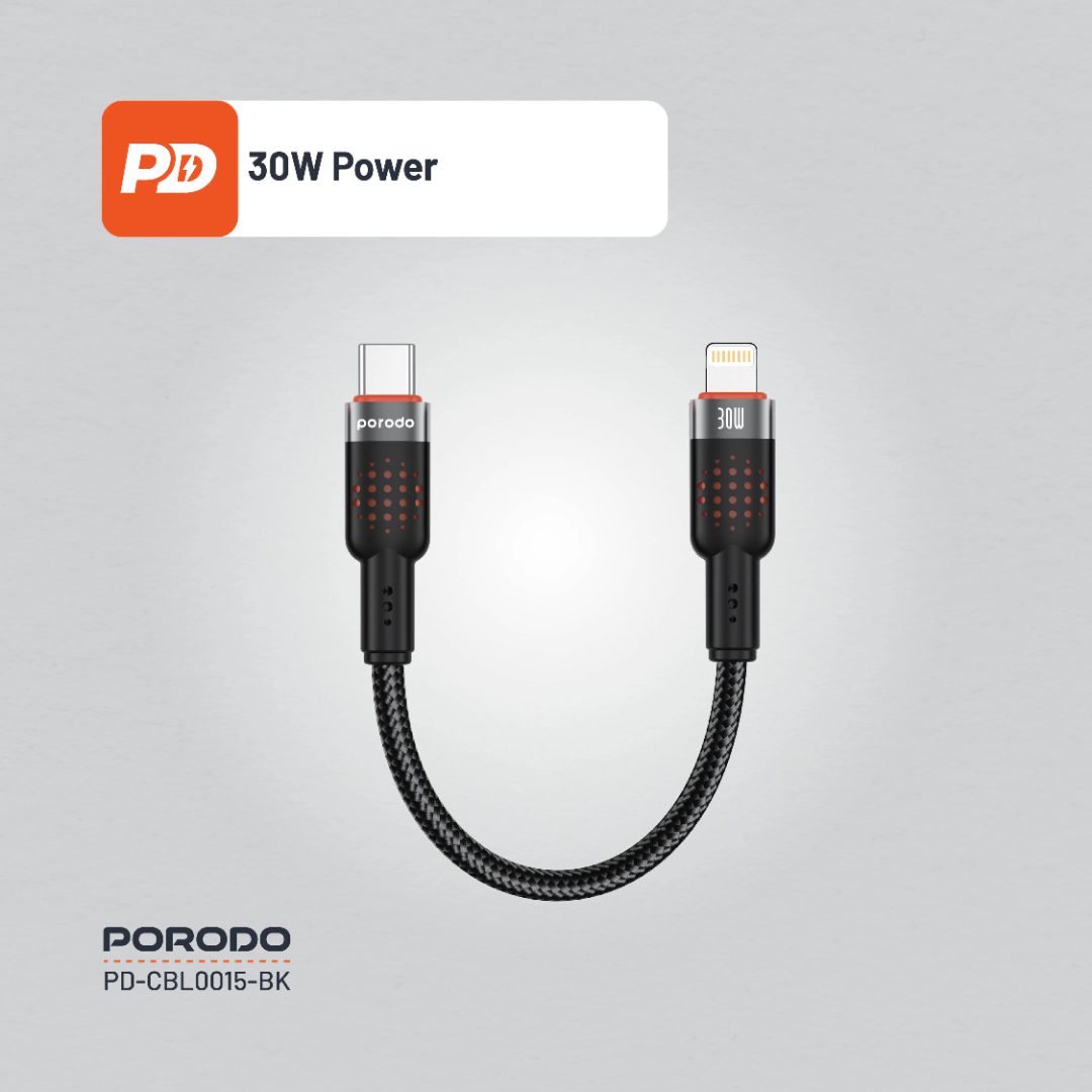 Porodo Braided Cable Type-C to Lightning 6