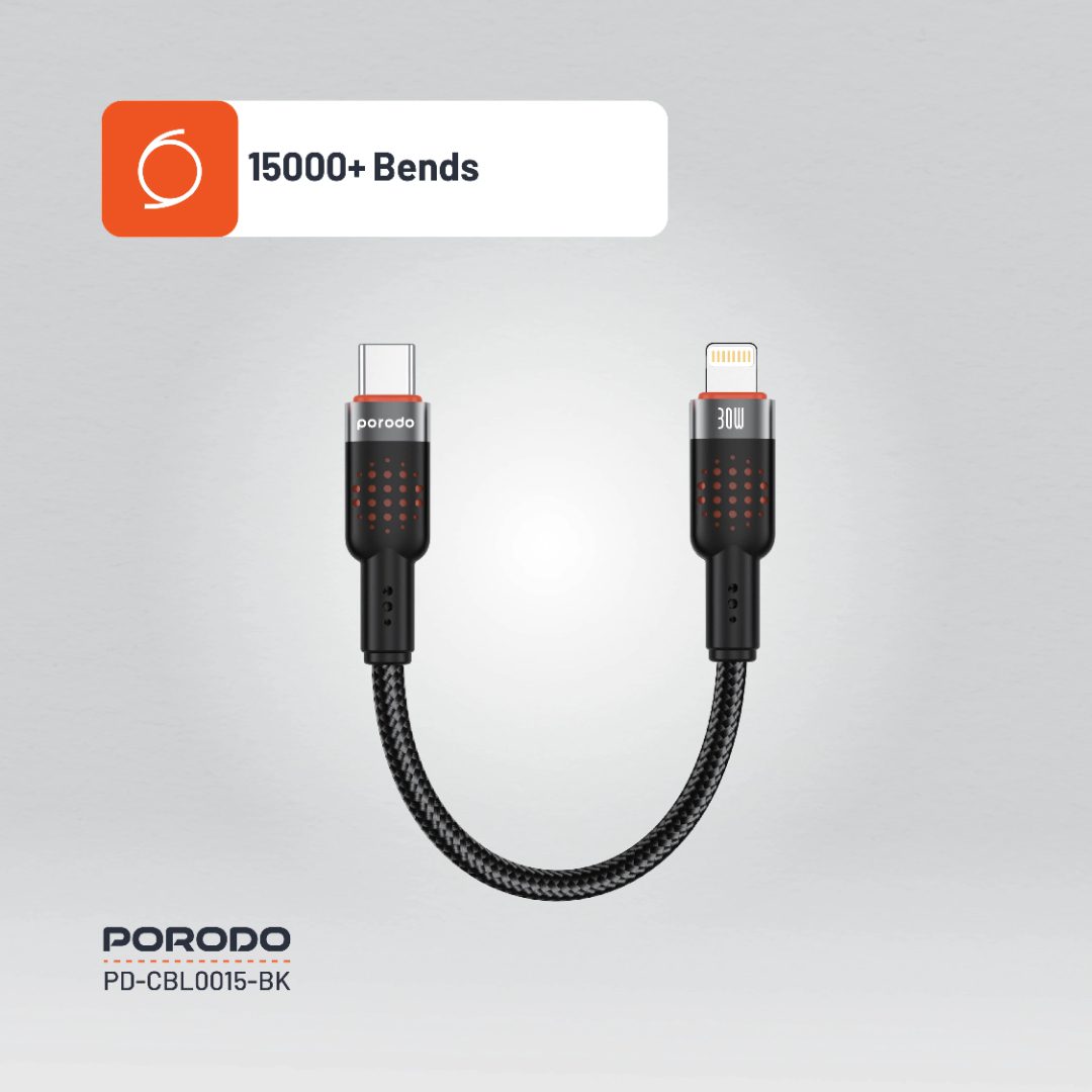 Porodo Braided Cable Type-C to Lightning 7