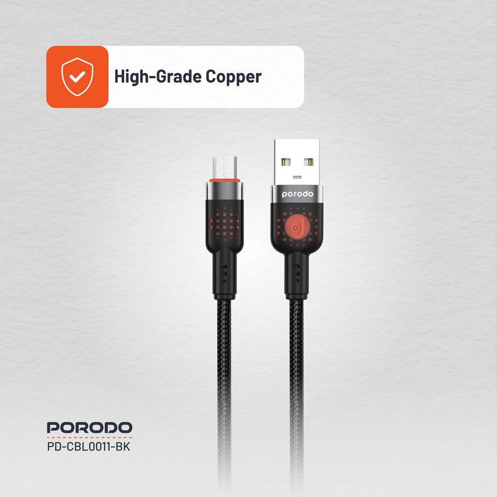 Porodo Braided USB-A to Micro USB Cable 2