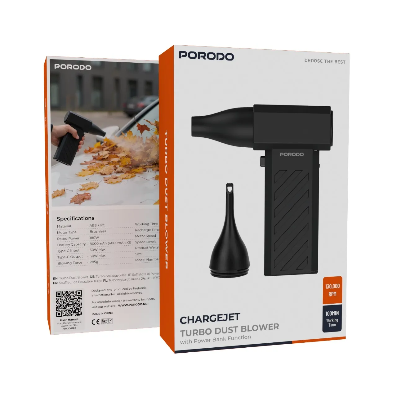 Porodo Chargejet Turbo Dust Blower with Power Bank Function 3