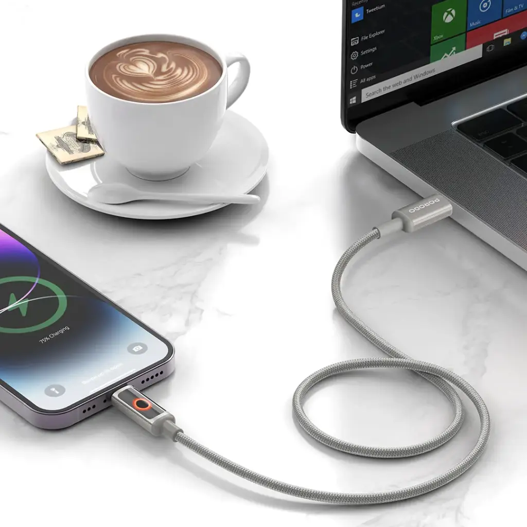 Porodo ChargeLite USB-C to Lightning Cable 2