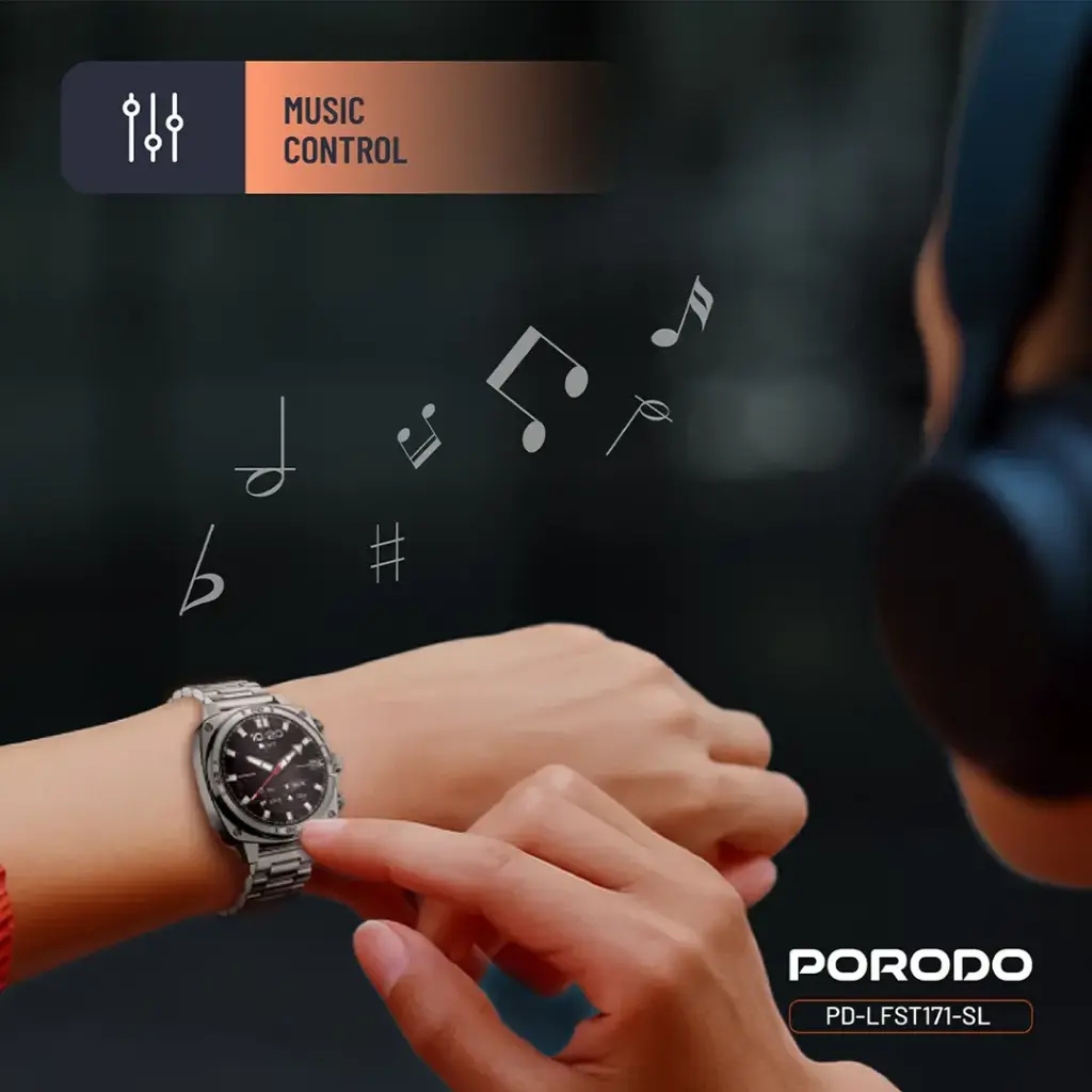 Porodo Chrono Steel Smart Watch 5