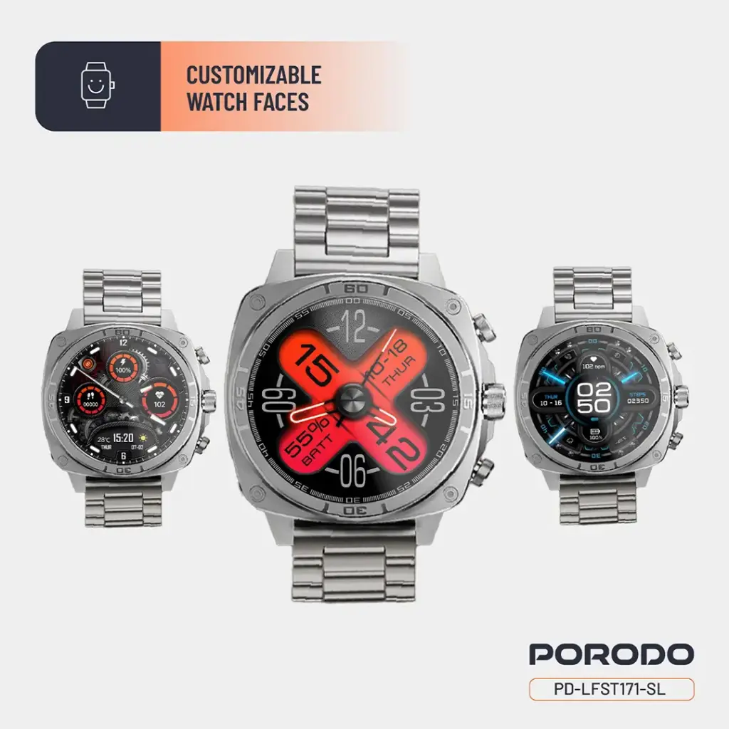 Porodo Chrono Steel Smart Watch 7