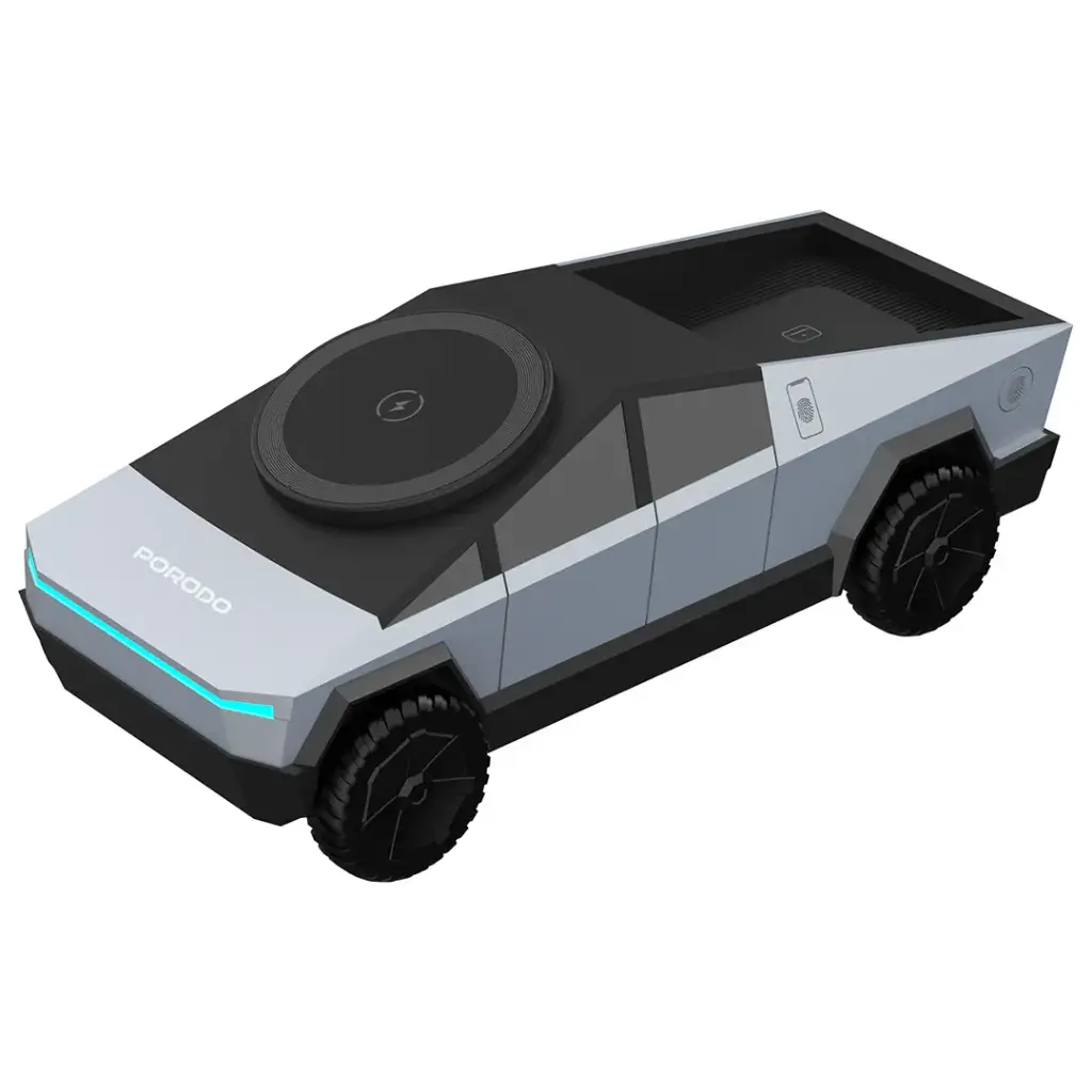 Porodo Cyber Dock Wireless Charger with Rotating Stand 6