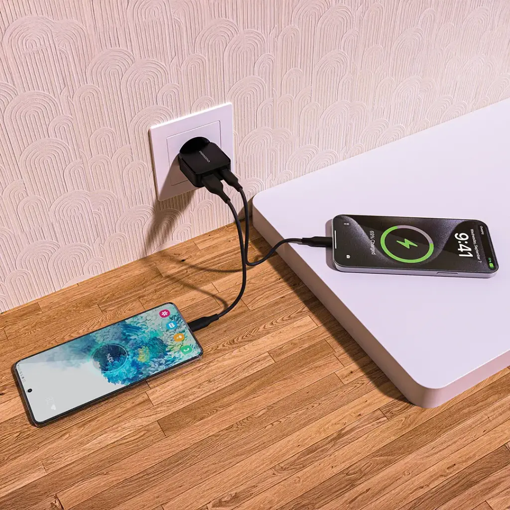 Porodo Dual-Port Mini Wall Charger PD 20W 2