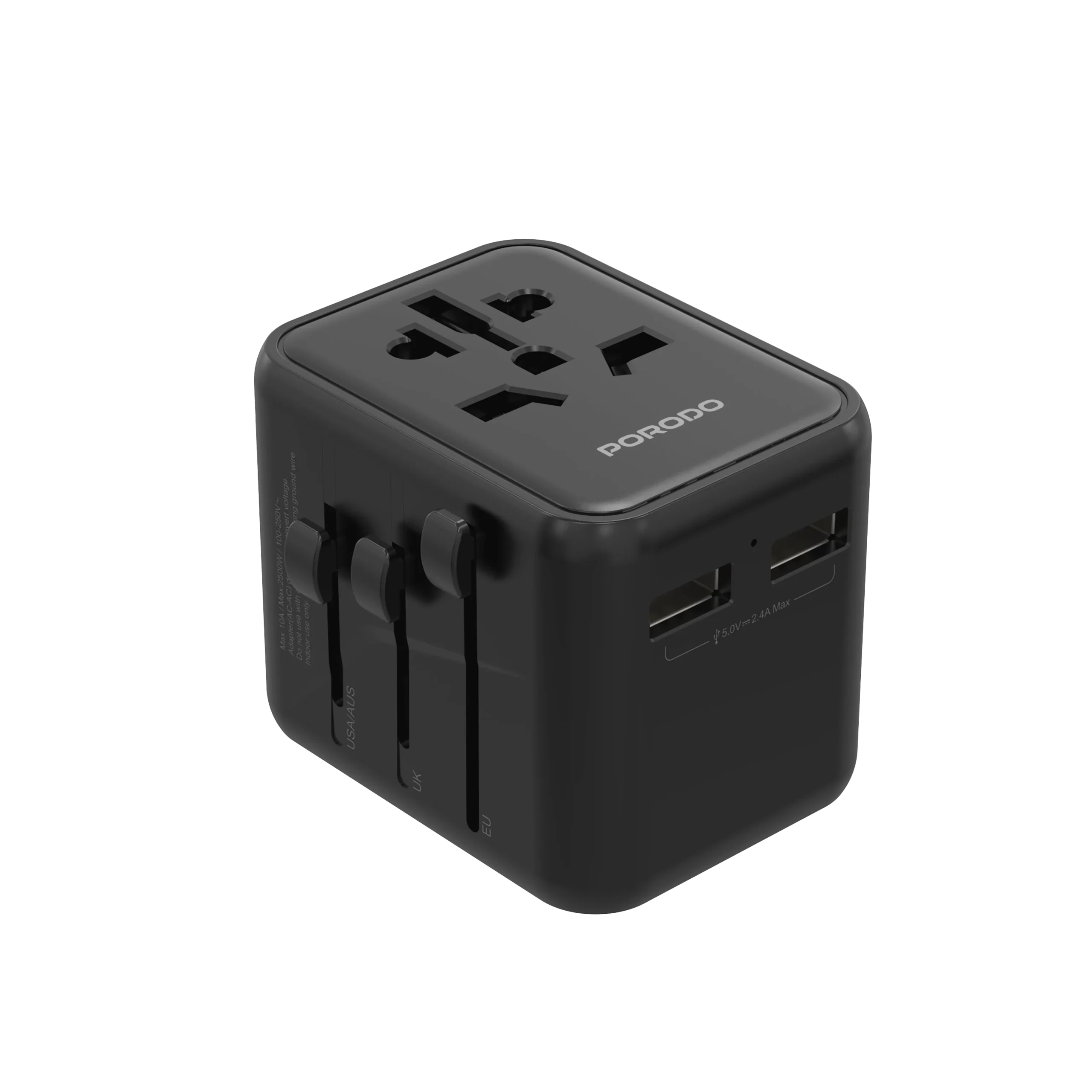 Porodo Dual Port Universal Fast Charger Eu | Us | Uk | Au 5