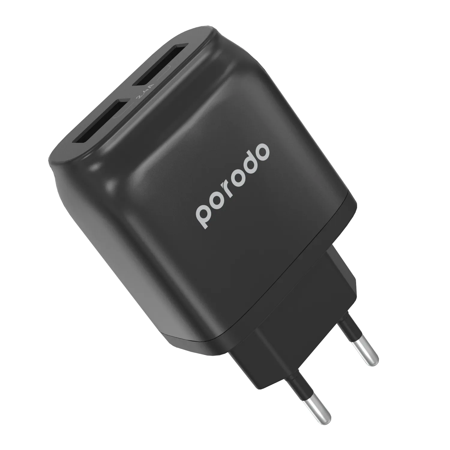 Porodo Dual Port Wall Charger Auto-ID 2.4A EU 3