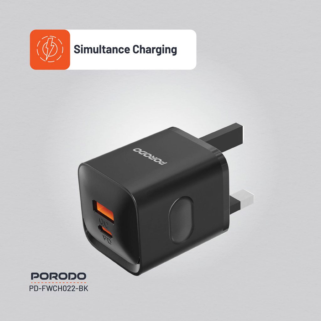Porodo Dual port Wall Charger UK 3
