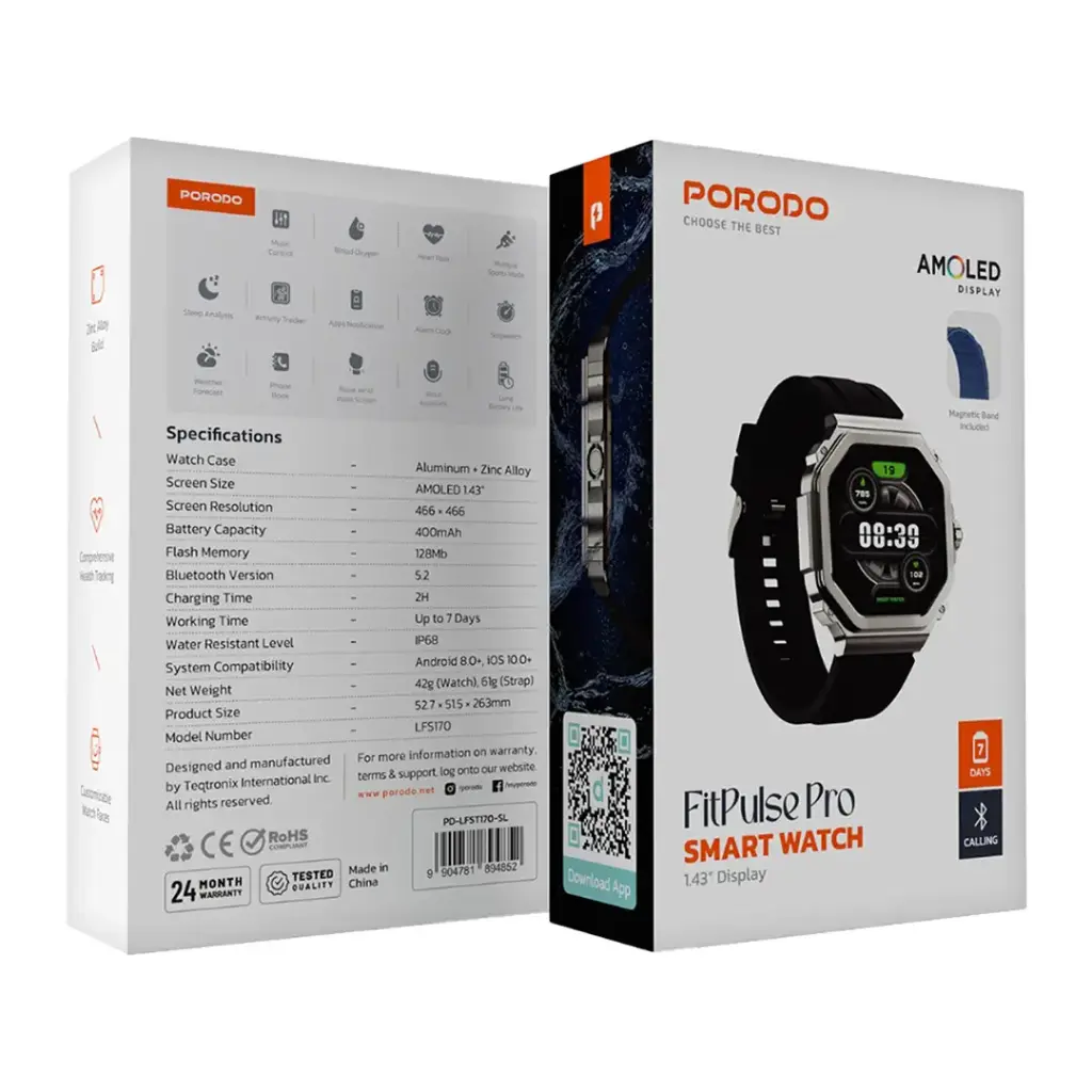 Porodo Fitpulse Pro Smart Watch 2