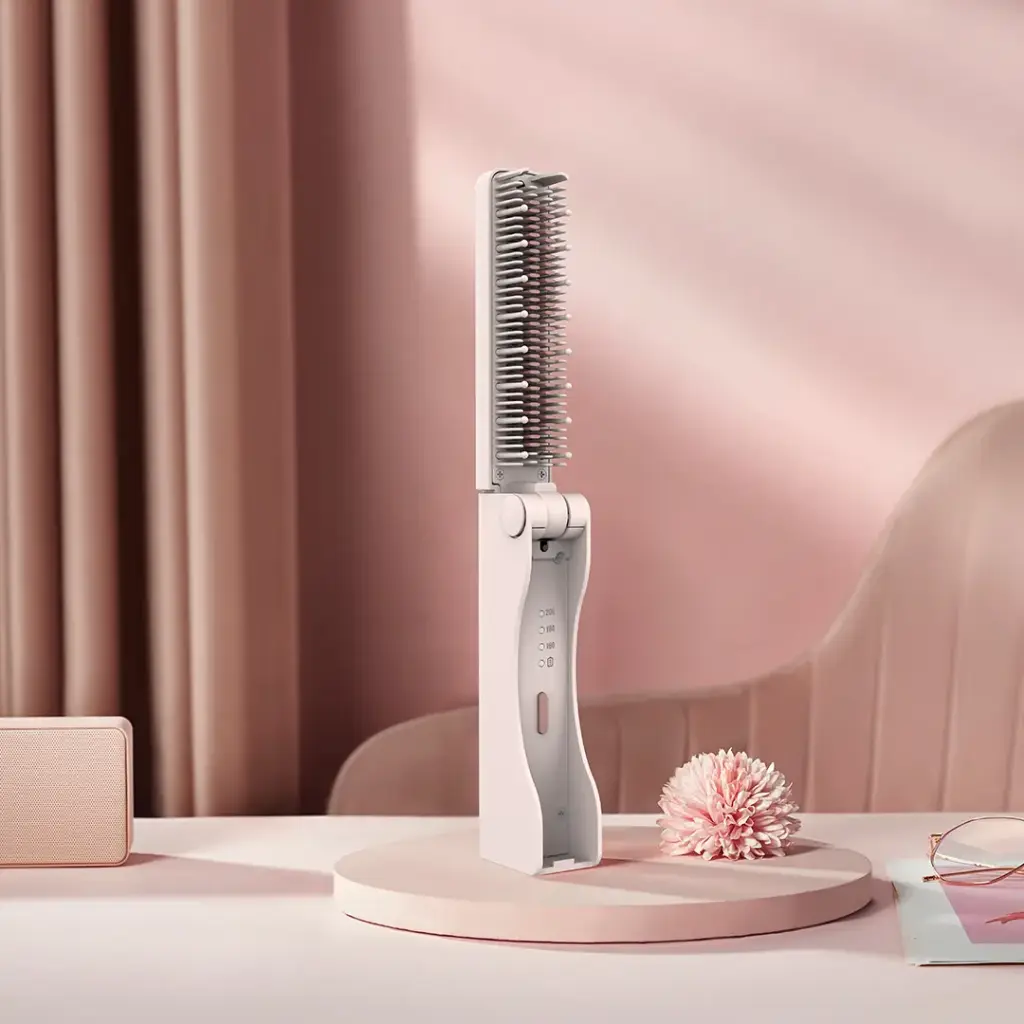 Porodo Foldable Mini Straightener Brush 2
