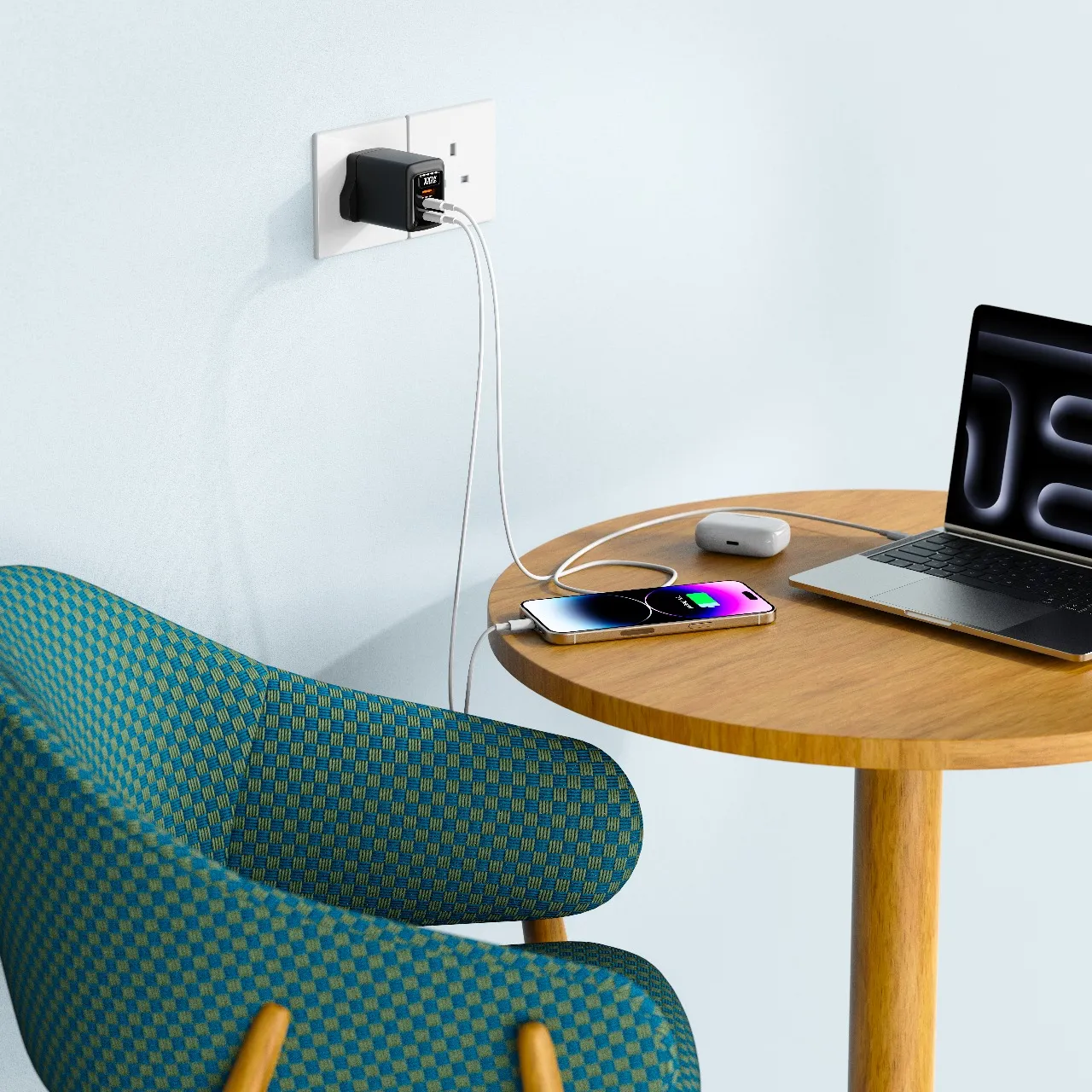 Porodo GaN 100W Multi-Port Wall Charger 5