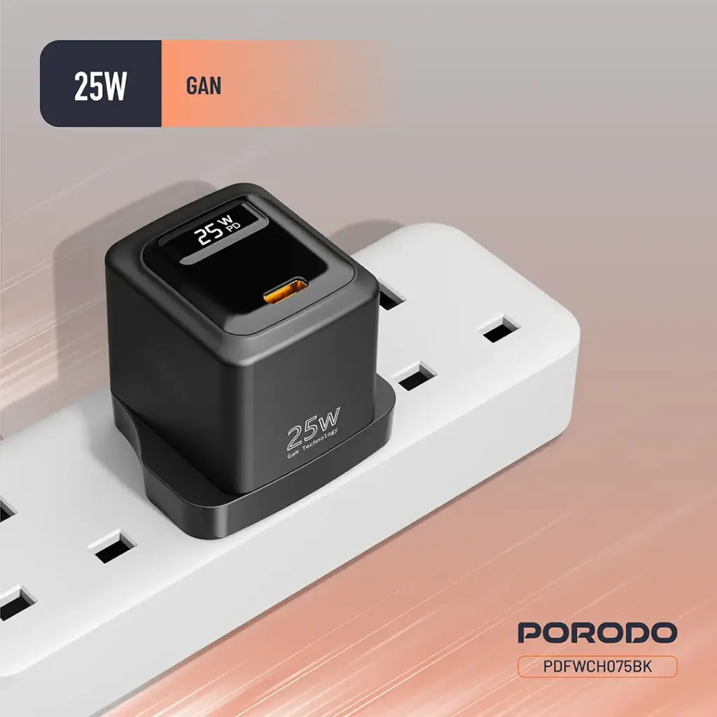 Porodo GaN 25W USB-C Wall Charger 3