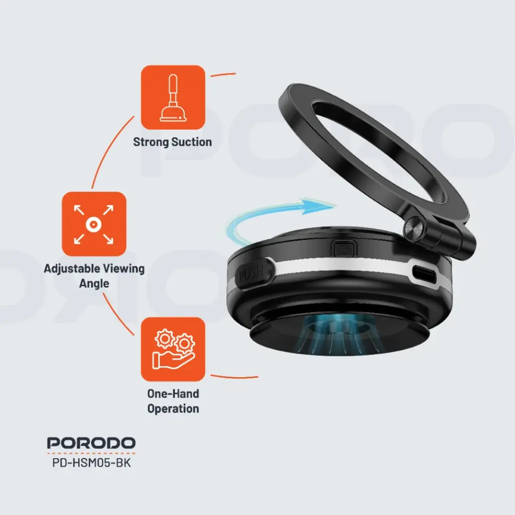 Porodo HS05 Vacuseal MagSafe Magnetic Mount 8