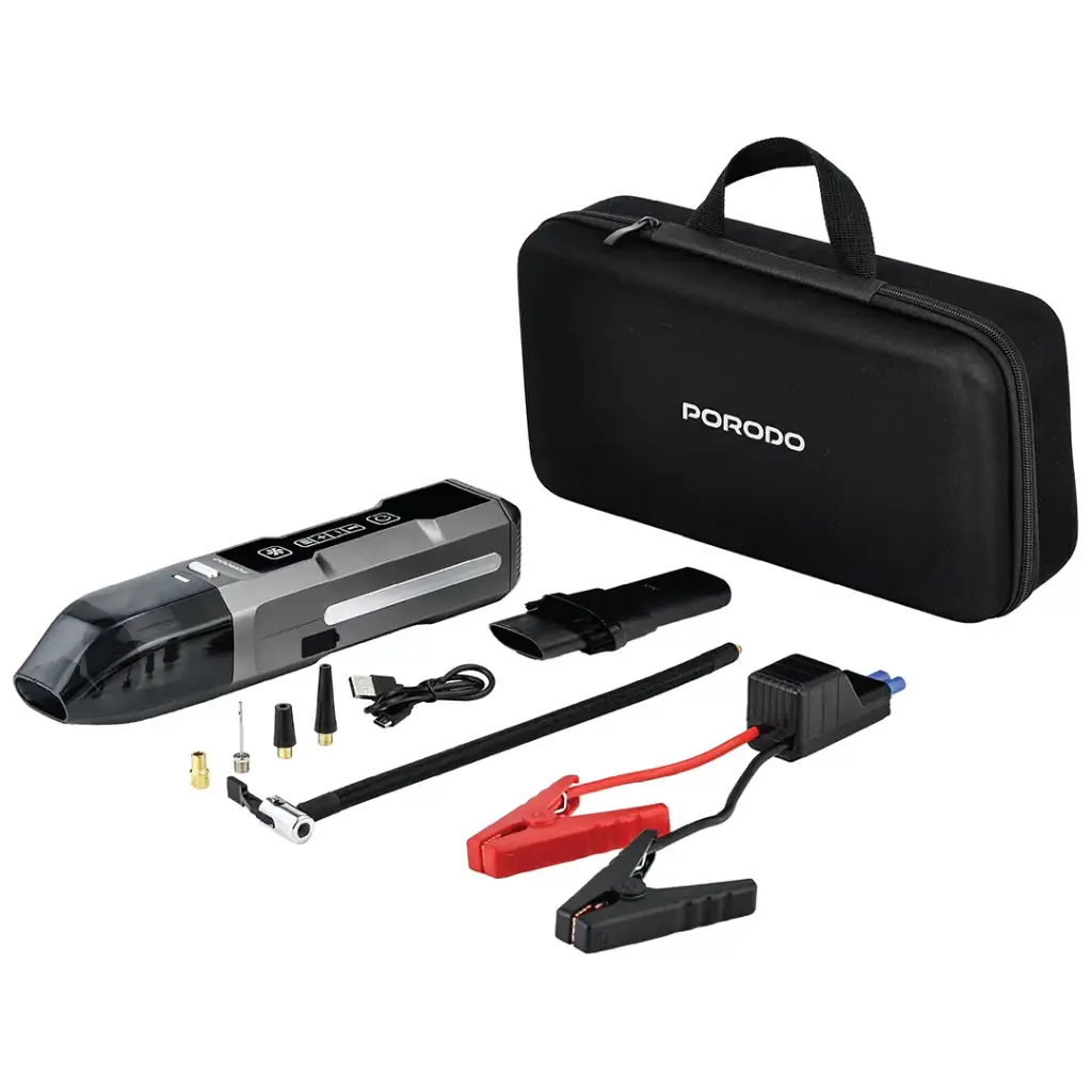 Porodo IGNATOV Jump Starter &amp; Air Pump with Handheld Vacuum | USB-C Recharge 6