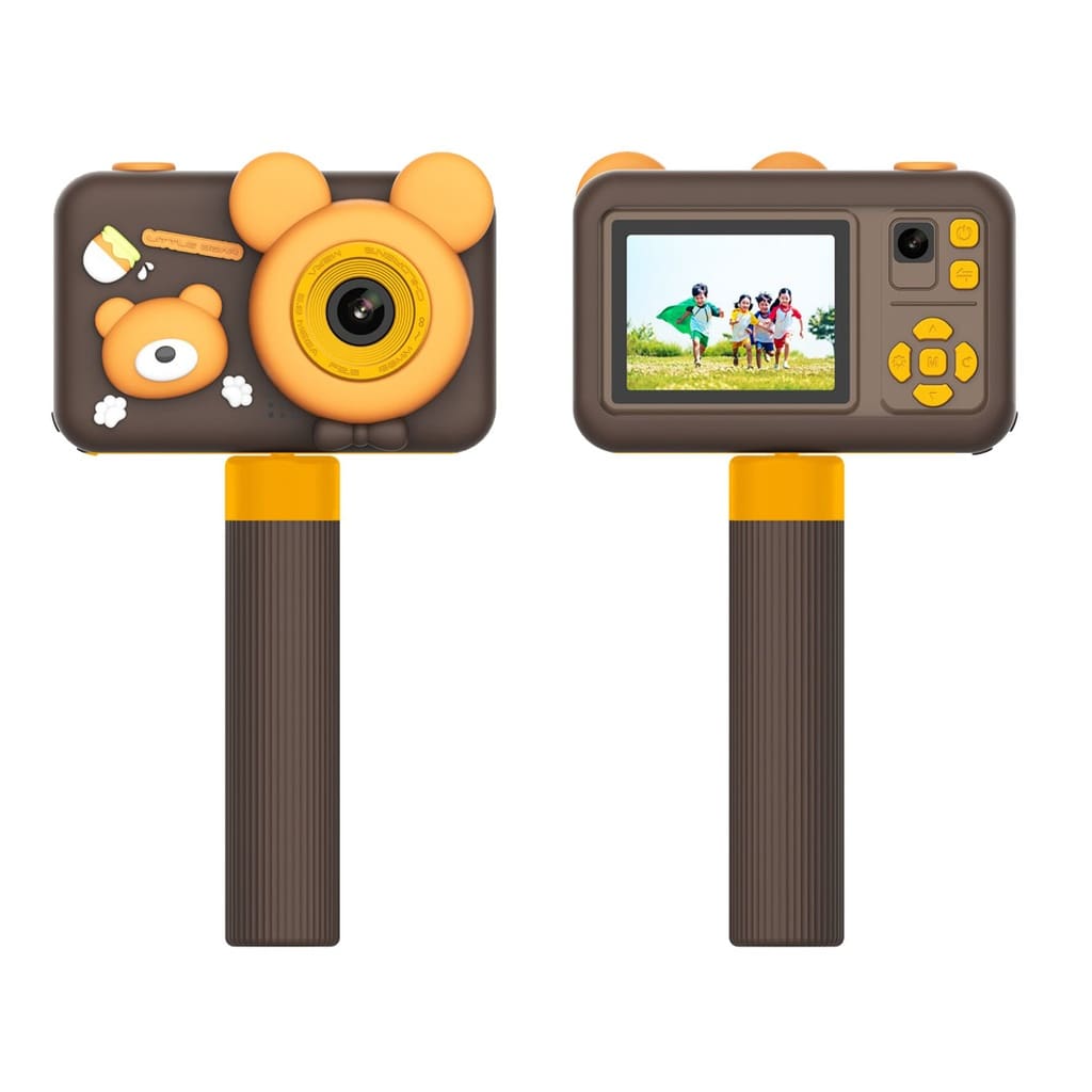 Cute Bear Kids Digital Camera with Hand Grip - Blue 2
