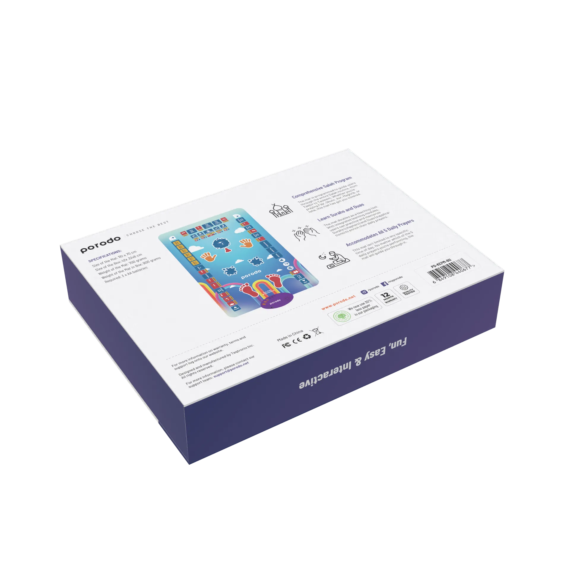 Porodo Kids Educational Interactive Smart Prayer Mat 2
