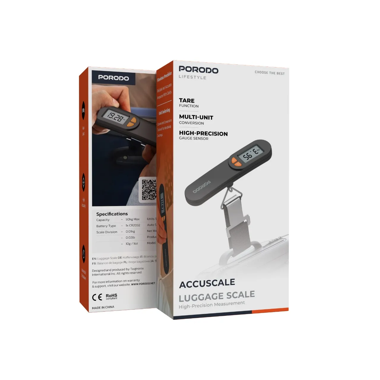 Porodo Lifestyle Accuscale High-Precision Luggage Scale 6