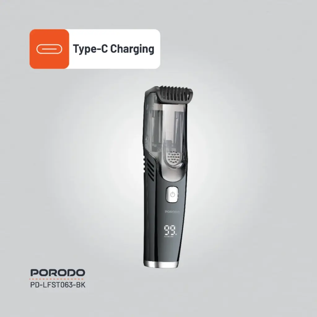 Porodo Lifestyle Air Suction Beard & Body Trimmer 6