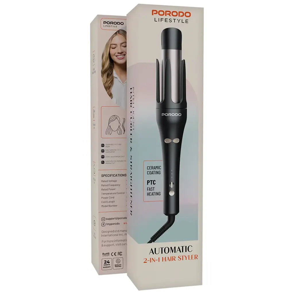 Porodo Lifestyle Automatic 2 IN 1 Hair Styler 4