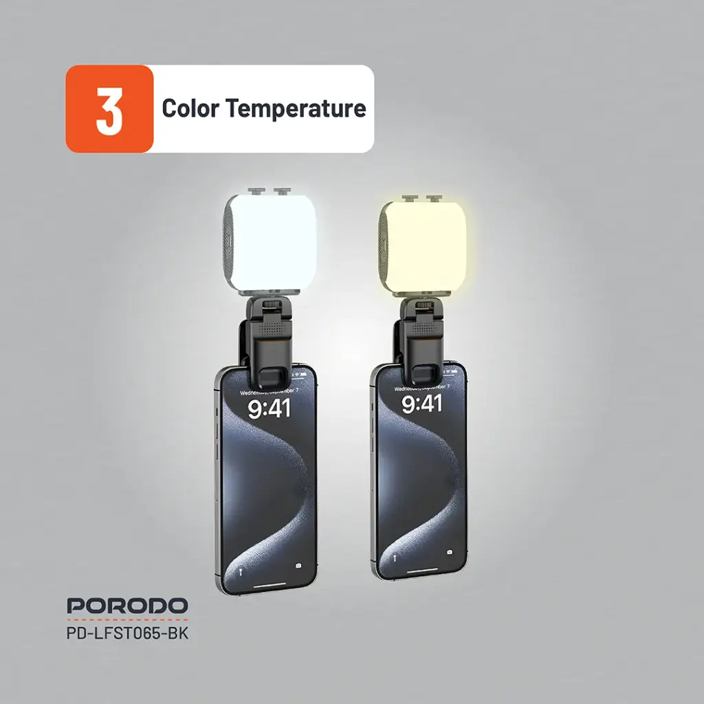 Porodo Lifestyle Clip-On Fill Light 8